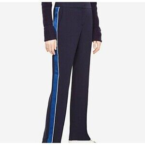 Ann Taylor Navy Blue Trousers with Blue Stripe